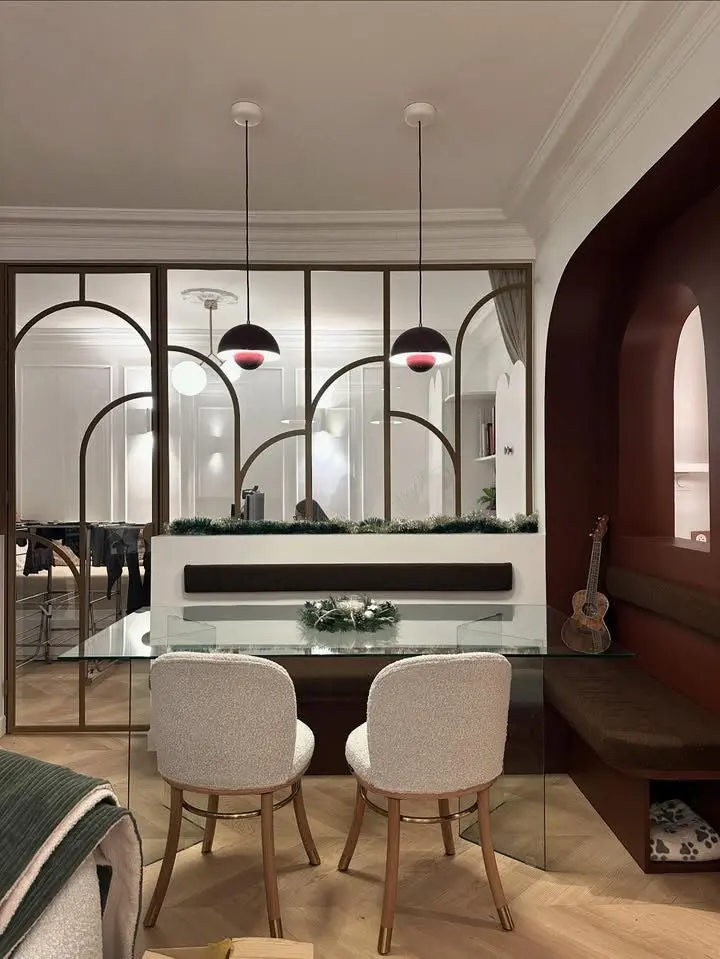Salle à manger et verrière d’atelier en arches — Rue Caulaincourt, 18e